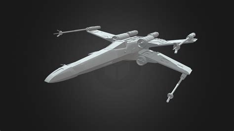 X-Wing Fighter (Star Wars) Open Wings - 3D model by ChetV [41e31af] - Sketchfab