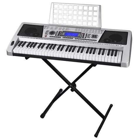 Electronic Piano 61 Key LCD Display Keyboard 37" w/ Adjustable X-Stand ...