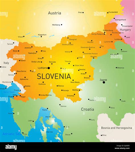 Italy slovenia border map hi-res stock photography and images - Alamy