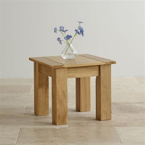 Contemporary Natural Solid Oak Side Table | Oak Furniture Land