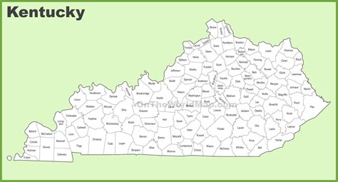 Kentucky County Map – Printable Map of The United States