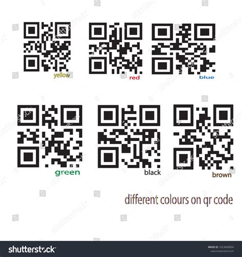 Different Colours On Qr Code Colors Stock Vector (Royalty Free ...