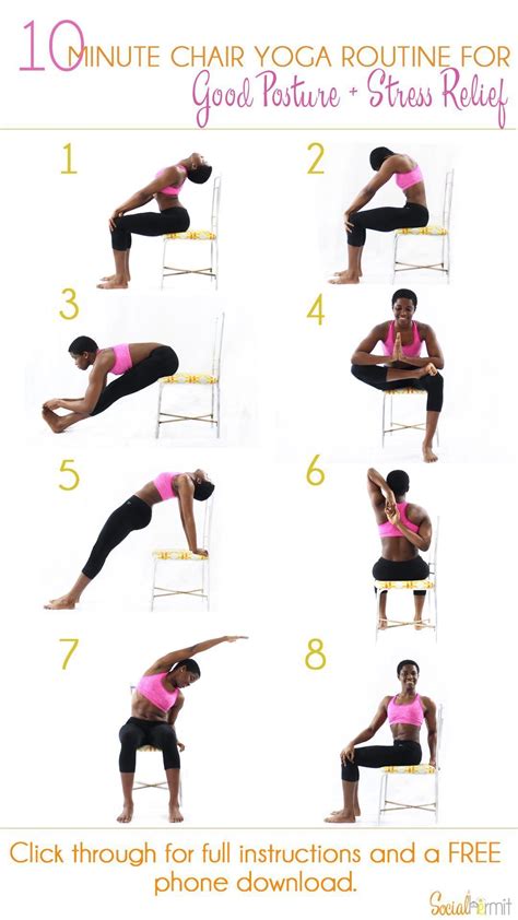 10 Minute Chair Yoga Routine - Social Hermit | Yoga for beginners, Chair yoga, Yoga routine