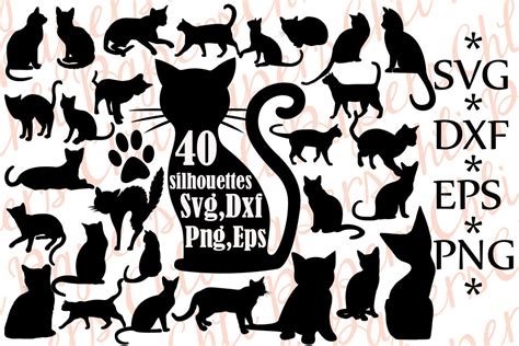 Cat Decal Cat Svg Cat Clipart Cut Cutting Files Black Cat Svg Halloween ...