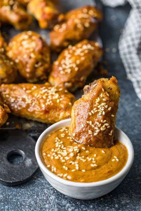 Thai Chicken Wings with Spicy Peanut Sauce – All American Holiday