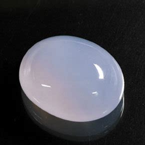 Oval Cabochon Lavendar Blue Chalcedony - Gemstone Image