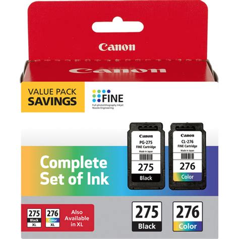 Canon PG-275/CL-276 Value Pack B&W/Color Ink Cartridges 4988C005