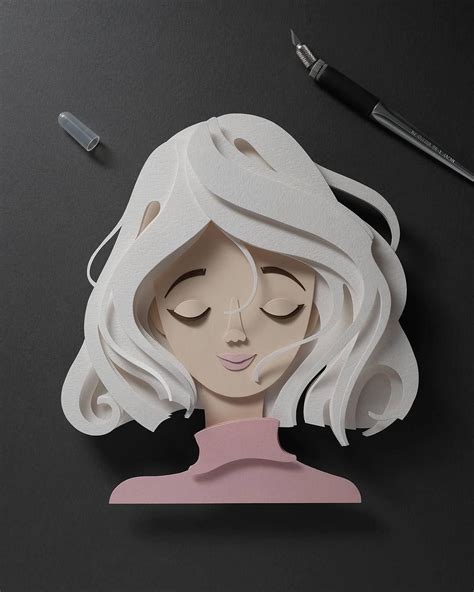 DesignTalks on Instagram: “Beautiful papercut portrait by @battery_full ...