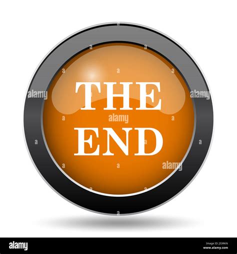 The End icon. The End website button on white background Stock Photo ...