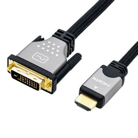 ROLINE Monitor Cable, DVI (24+1) - HDMI, Dual Link, M/M, black /silver ...