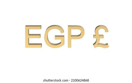 Egyptian Pound Currency Symbol Egypt Golden Stock Illustration 2100624868