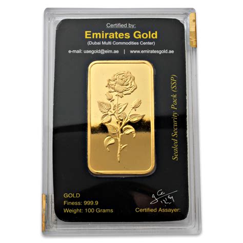 Emirates Gold 100 gram Gold Bar | Emirates Gold Bullion