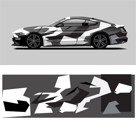 Vector Vehicle Wrap Design - mustang Wrap - abstract camo pattern ...