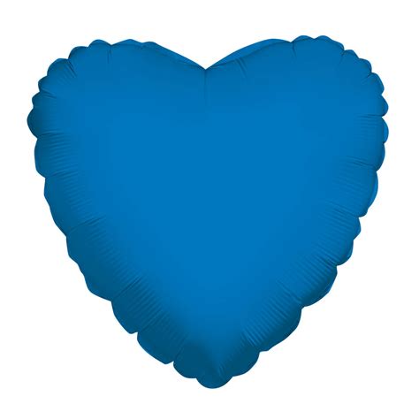 18" Metallic Blue Heart Foil Balloon (5 PACK)