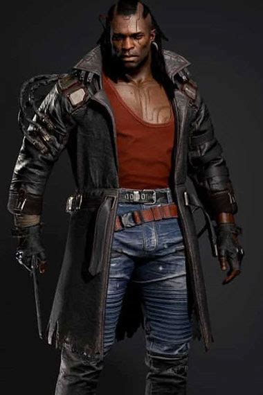 Cyberpunk 2077 Gaming Placide Cosplay Leather Belted Coat