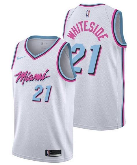 Nike Miami Heat #21 Hassan Whiteside White NBA Swingman City Edition Jersey cheap Nike Miami He ...