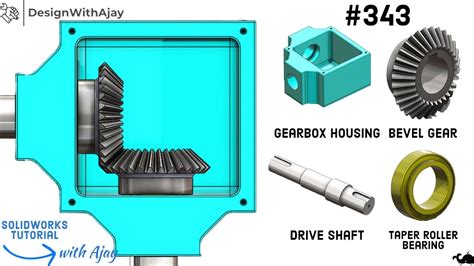 How to Design Two - Way Bevel Gear Box #343 | DesignWithAjay | | CAD 3D Designer | - YouTube