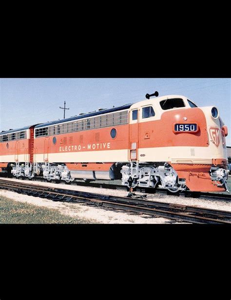 EMD F7 diesel electric locomotive three unit Demonstrator set, 1950 ...