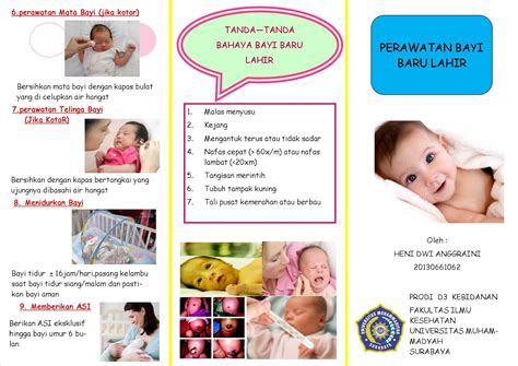 bidan: leaflet perawatan bayi baru lahir