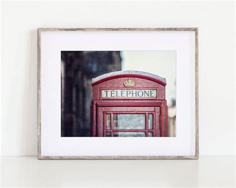 Great Britain Wall Decor | Red Telephone Booth Art Print or Canvas ...