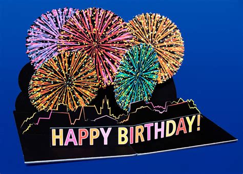 Happy Birthday Pop Up Card Template Pdf, Fireworks – Peter Dahmen | Pop up card templates ...