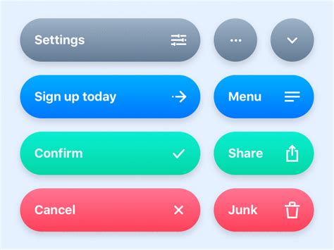 Buttons Flat 3D Call to Action CTA Forms Conversion free resources for Sketch - Sketch App ...