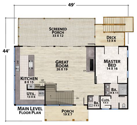 Bunk House Plan Details Log Cabin Floor Plans, Small Floor Plans, Cabin Plans, Small House Plans ...