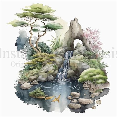 Zen Watercolor - Etsy