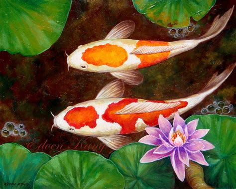 Koi Fish Pond Drawing - Drawing.rjuuc.edu.np