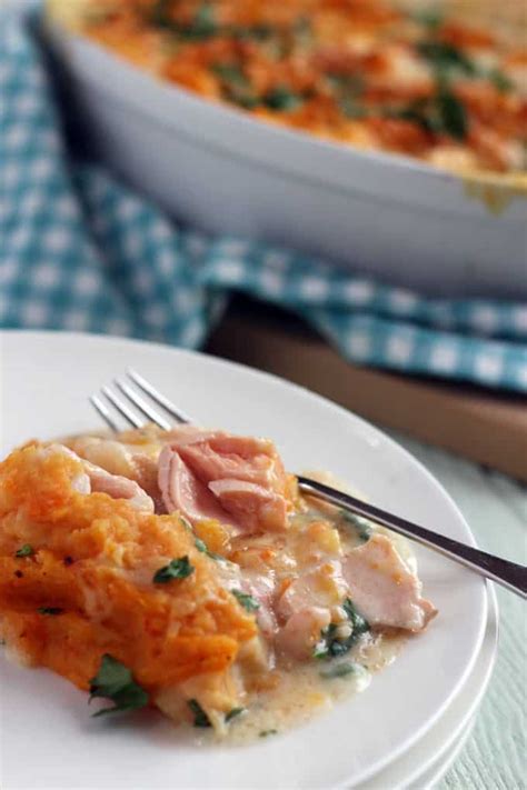 Sweet Potato Fish Pie with Salmon with Norwegian Salmon - Taming Twins