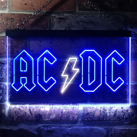 AC/DC Logo 1 Neon-Like LED Sign - Dual Color | SafeSpecial