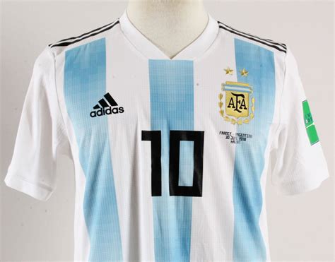 Lionel Messi Game-Worn Jersey Argentina World Cup 2018 - COA 100% Authentic Team; Provenance LOA ...