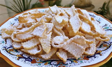 italian fried cookies with powdered sugar