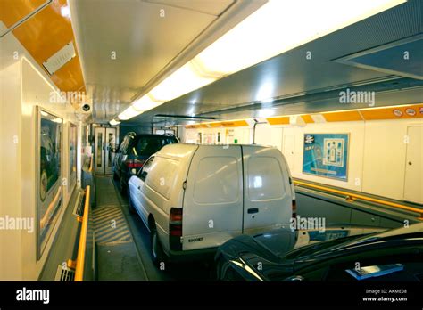 Vehicles Inside Channel Tunnel Eurostar Train, UK/France Stock Photo: 2788871 - Alamy