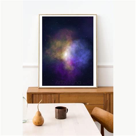 Galaxy Painting Night Sky Starry Night Wall Art Prints - Etsy