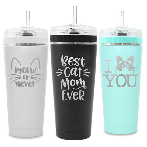 Cat Lover Gift Funny Cat Coffee Cups 26oz Insulated Ice - Etsy