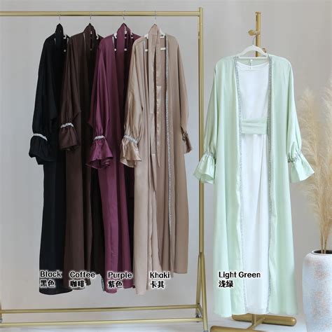 Loriya 2023 Ramadan New Design Islamic Clothing Satin Diamond Dubai Abaya Women Muslim Dress ...