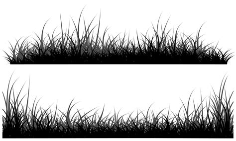 grass black and white silhouette 6552254 Vector Art at Vecteezy