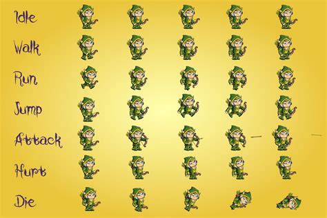 2D Fantasy Elf Free Character Sprite - CraftPix.net