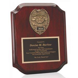 Police Retirement Plaques | Classic Wooden Retirement Plaques