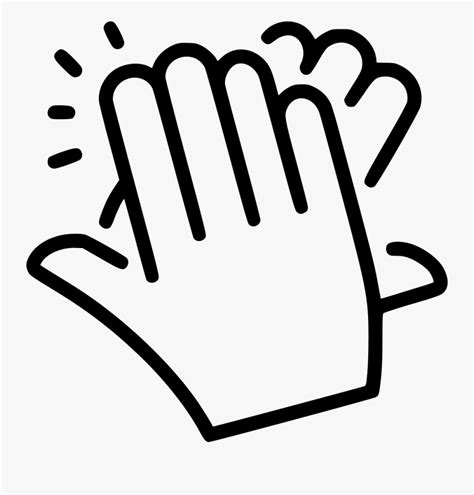 Clap - Clapping Hands Black And White , Free Transparent Clipart - ClipartKey