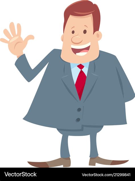 Happy boss cartoon character Royalty Free Vector Image