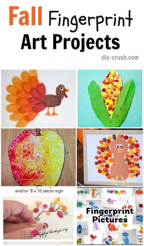 Fall Fingerprint Art Projects - DIY Crush