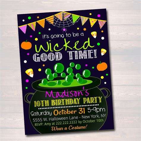 Printable Kid's Hallowen Party Invitation, Halloween Invite, Halloween – TidyLady Printables