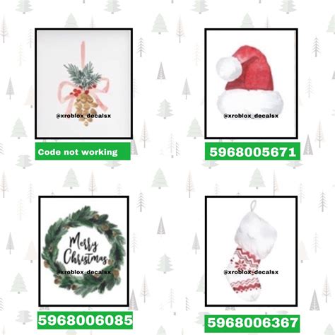 Roblox Bloxburg Christmas Decal Codes