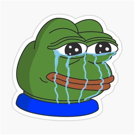 "Pepe the frog meme crying" Sticker by Omeris | Redbubble