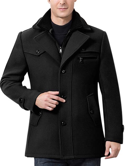 Men S Slim Fit Wool Winter Coat - Tradingbasis