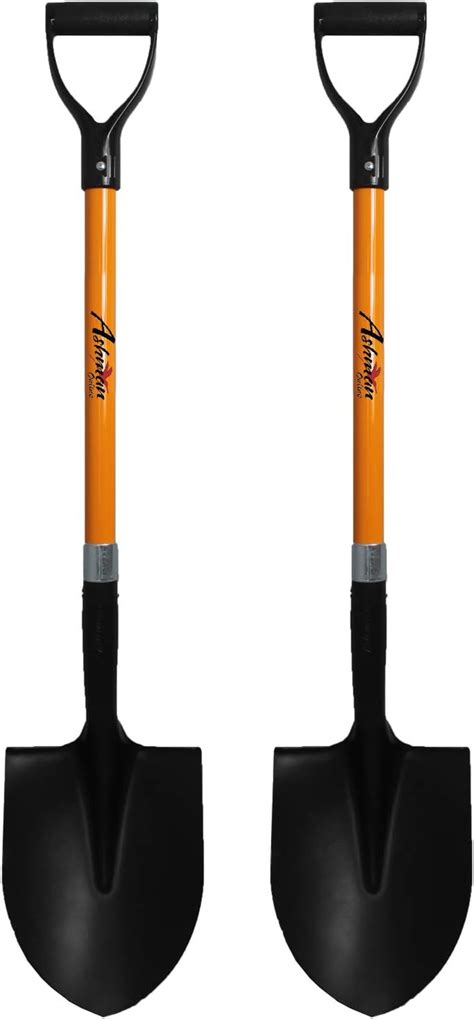 Amazon.com : Ashman Heavy-Duty Digging Shovel (2 Pack) with Trenching ...