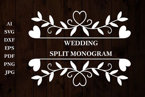 Wedding Split Monogram SVG. Wedding SVG. Wedding Monogram#weddingmonogram #weddingmonogramsvg # ...