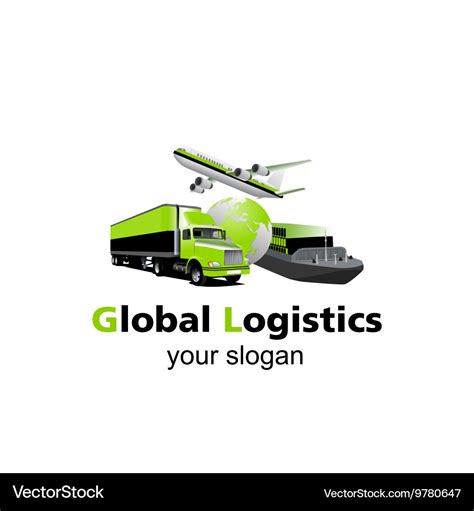 Global logistic logo Royalty Free Vector Image